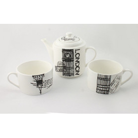 Чайник с 2 кружками London-2 Чайник с 2 кружками London-2