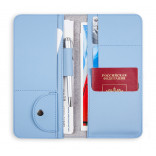 Холдер кожаный для документов Artskill Travel светло-голубой