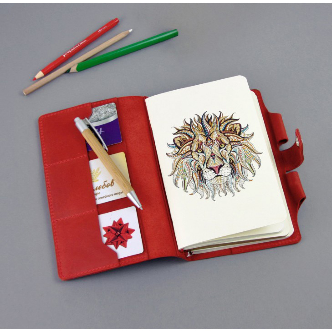 Кожаный софт-бук Ethnic animals Blanknote 4.0