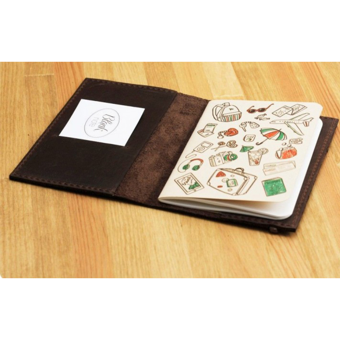 Кожаная обложка на паспорт Blanknote 1.0 Орех