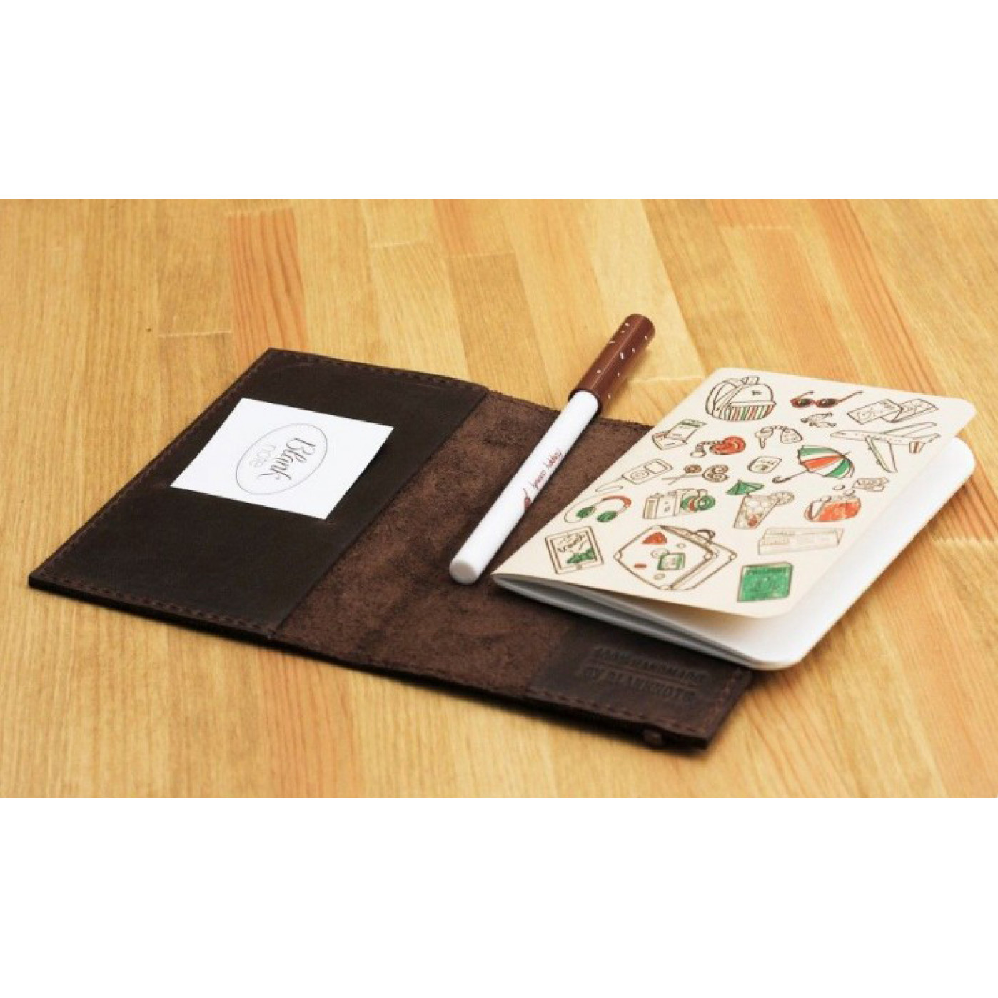 Кожаная обложка на паспорт Blanknote 1.0 Орех