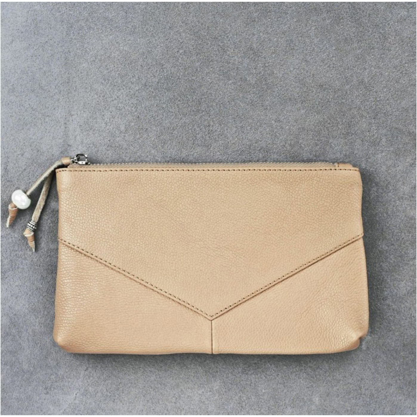 Кожаная косметичка Blanknote крем-брюле