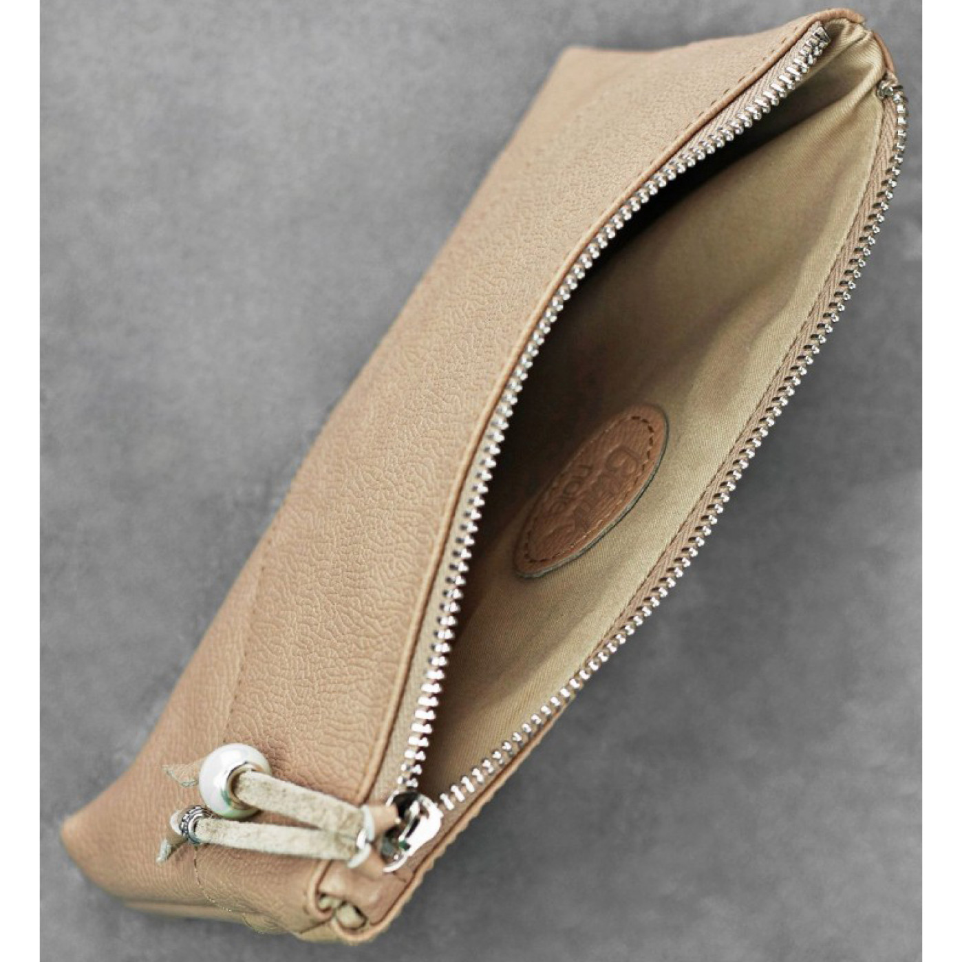 Кожаная косметичка Blanknote крем-брюле