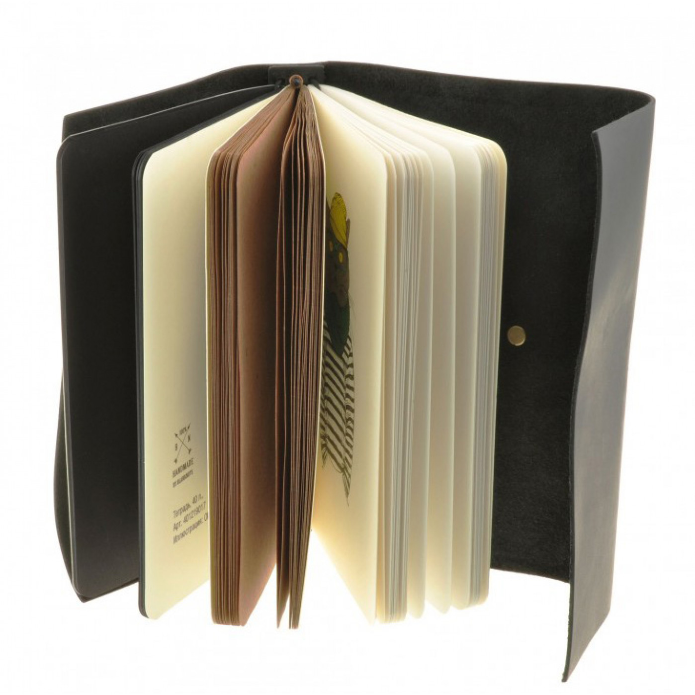 Кожаный софт-бук Hipster cat Blanknote