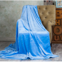 Классический плюшевый плед Sleepy Classic голубой 180x200 см 