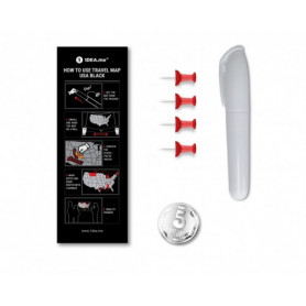 Скретч Карта The Travel Map of the USA Black-2