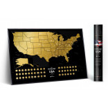 Скретч Карта The Travel Map of the USA Black