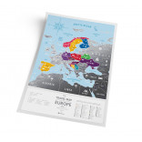 Скретч Карта Европы Travel Map Silver
