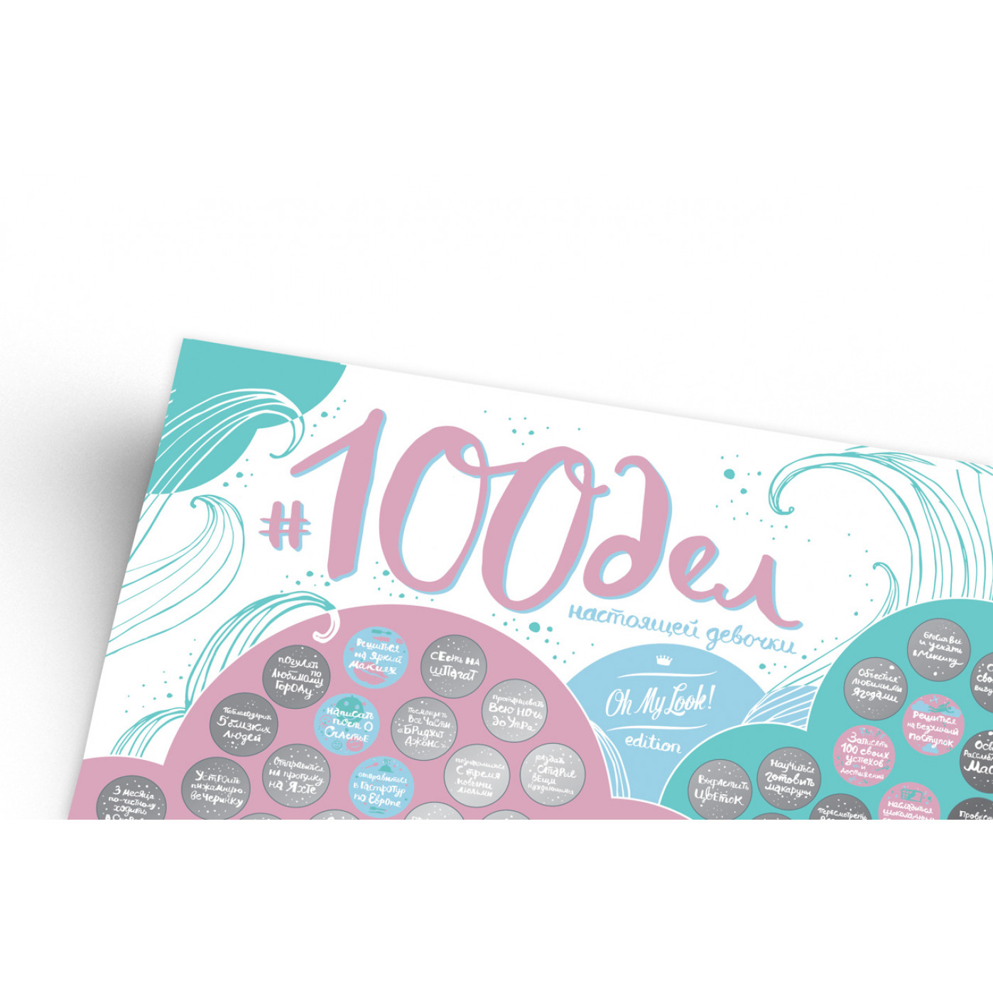 Мотивационный постер 100 дел настоящей девушки