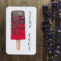 Мини открытка бирка Stay cool