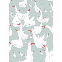 Авторская открытка Гуси