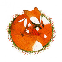 Авторская открытка Foxes