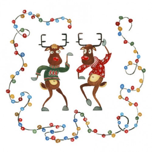 

Авторская открытка Happy Deers