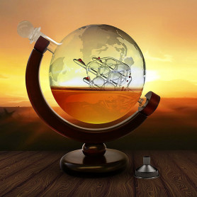 Штоф для напитков Globe с Кораблем XL (стекло)-2