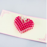 Объёмная открытка Розовое сердце