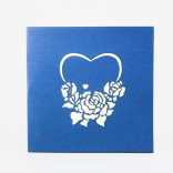 Объёмная открытка Сердце и розы