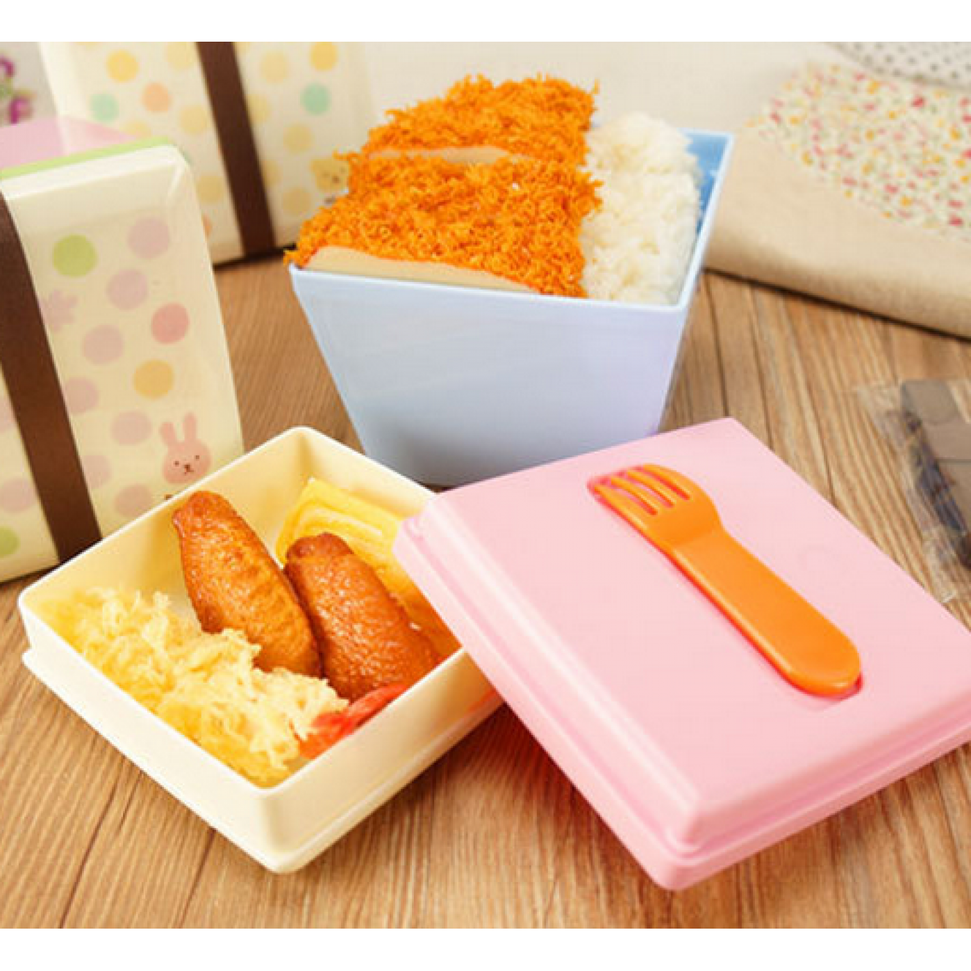 Двухкамерный ланч-бокс Bento Miniso 1200 мл Двухкамерный ланч-бокс Bento Miniso 1200 мл