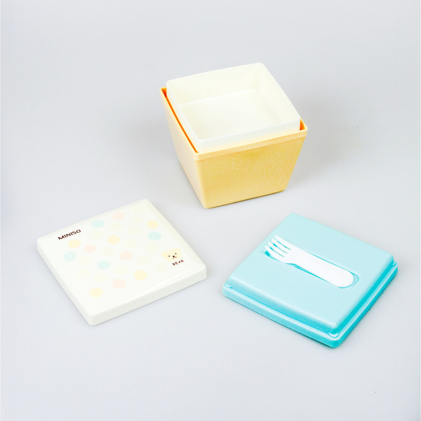 Двухкамерный ланч-бокс Bento Miniso 1200 мл Двухкамерный ланч-бокс Bento Miniso 1200 мл