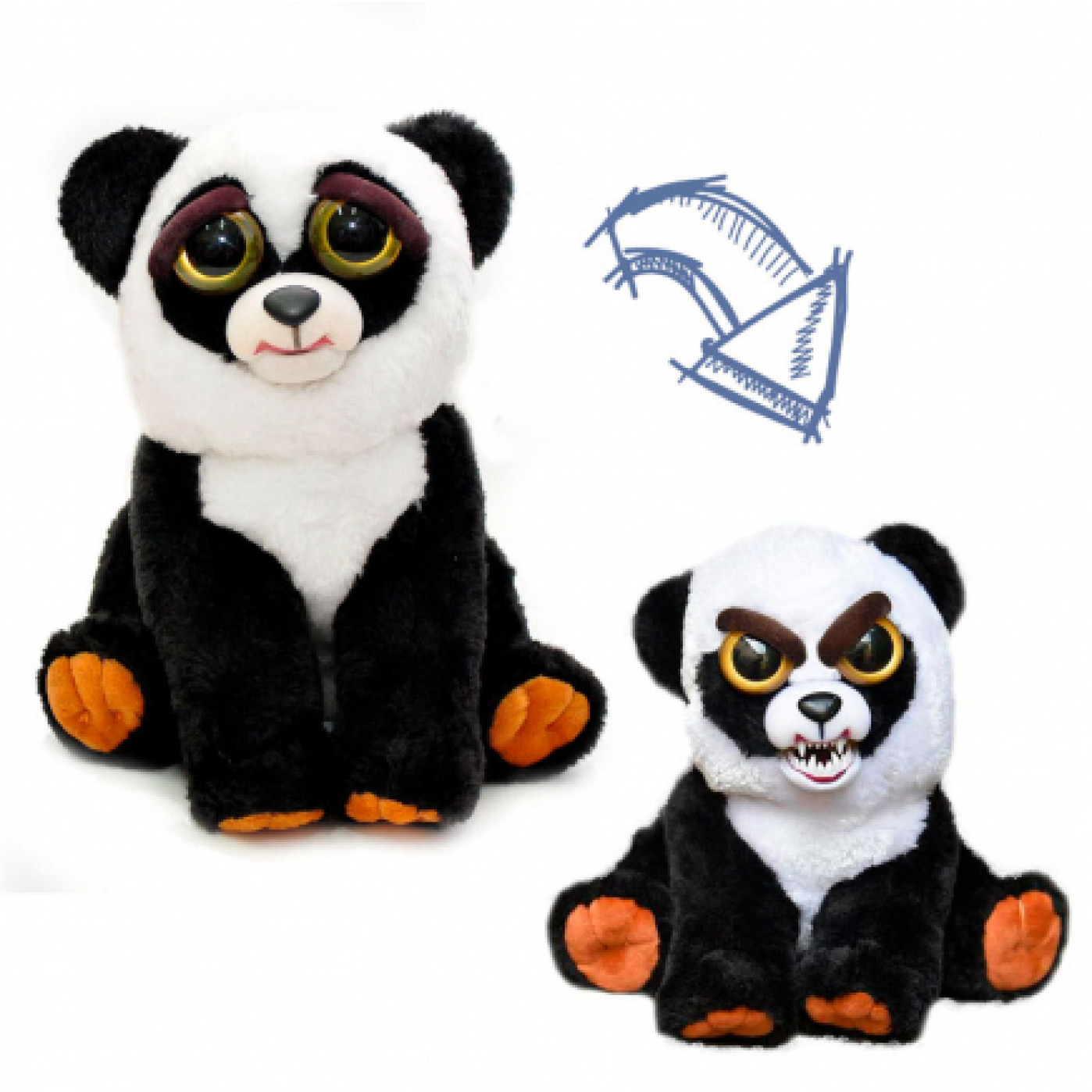 Мягкая игрушка My Angry Pet Безумная панда