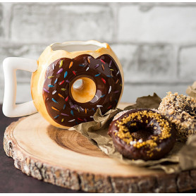 Кофейная кружка Donut coffee mug шоколадная-2