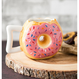 Кофейная кружка Donut coffee mug клубничная-2