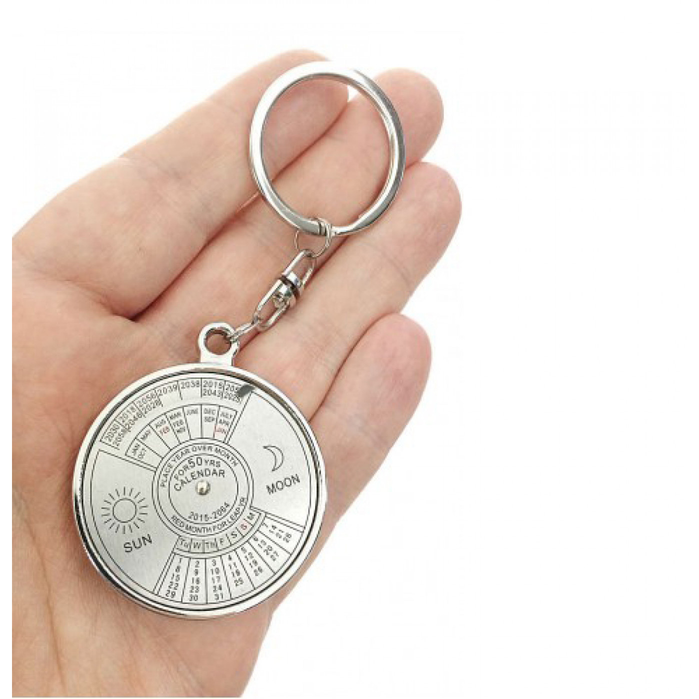Cтальной брелок-календарь на 50 лет Kikkerland