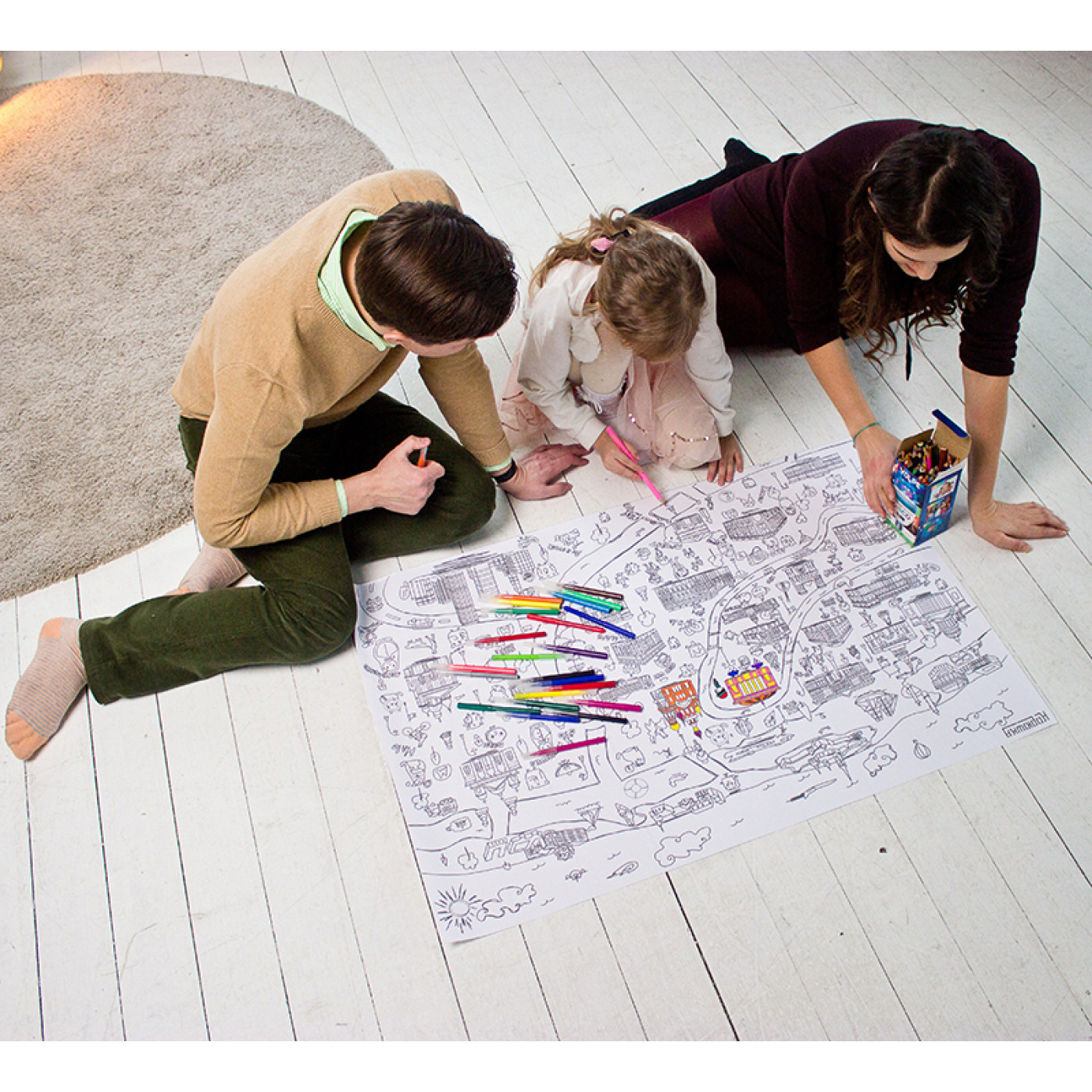 Огромный постер-раскраска Атлантида