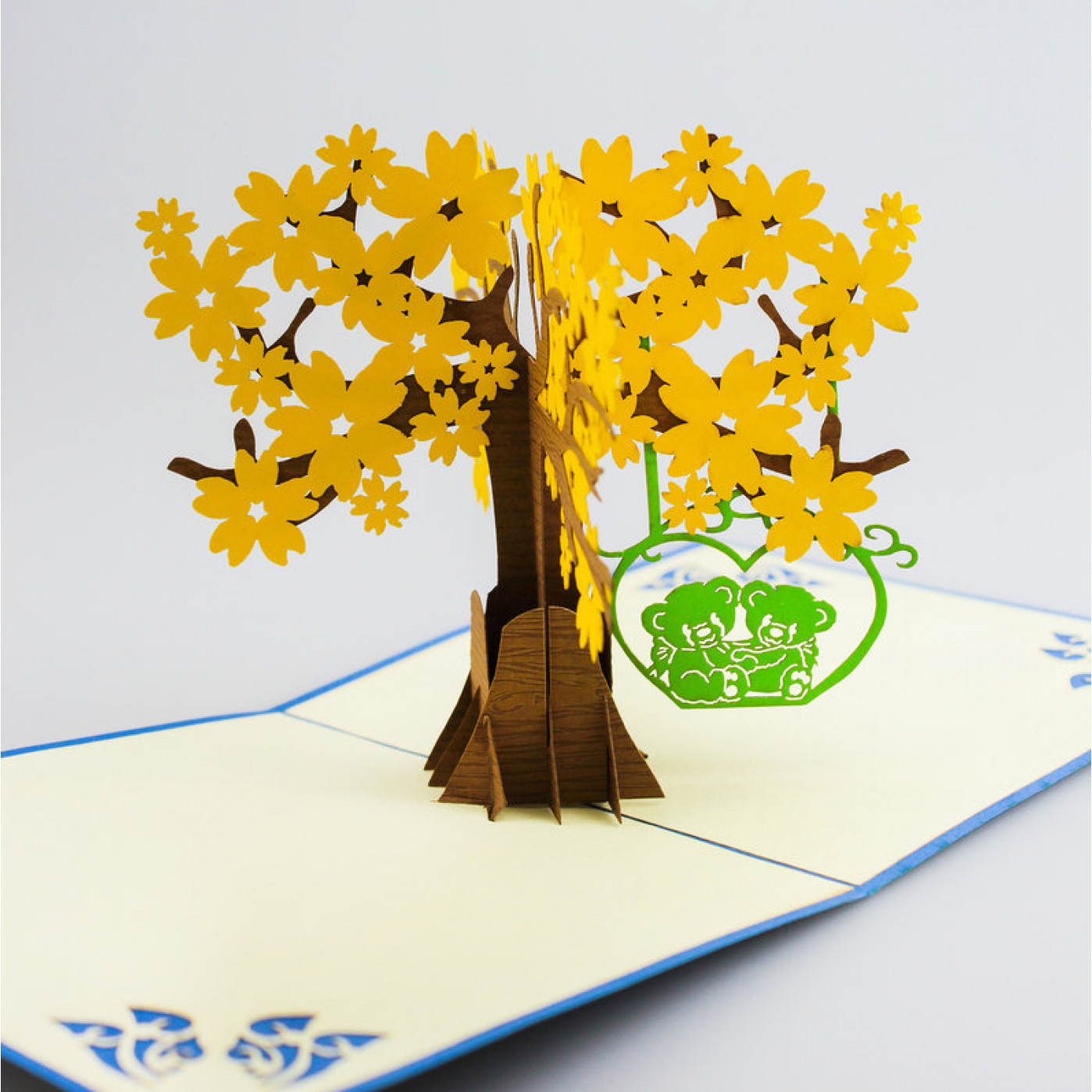 Объёмная открытка Цветочное дерево