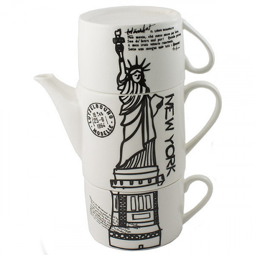 

Чайник с 2 кружками New York