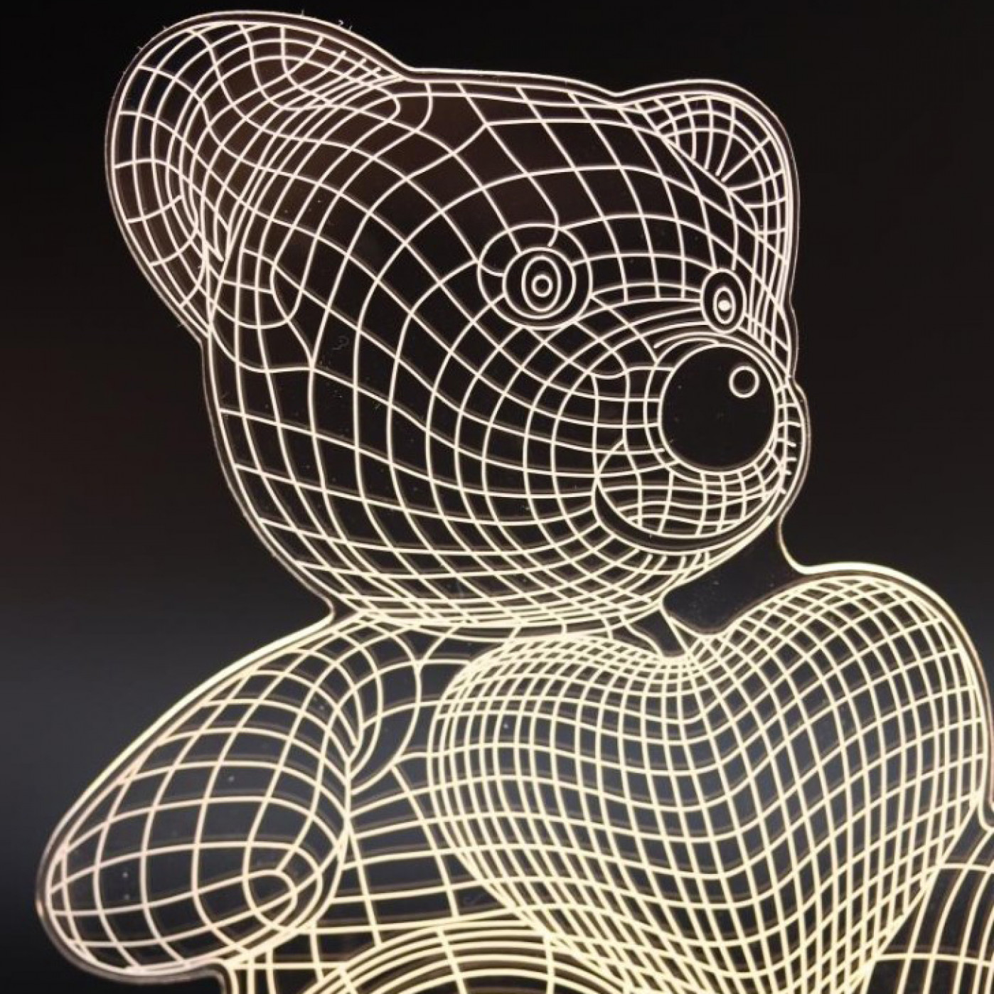 3D Светильник Мишка с сердцем