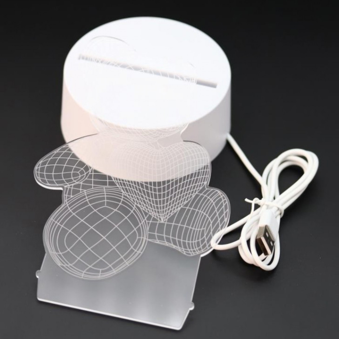 3D Светильник Мишка с сердцем