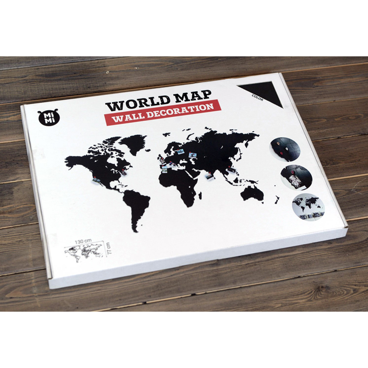 Карта мира Wall Decoration Black
