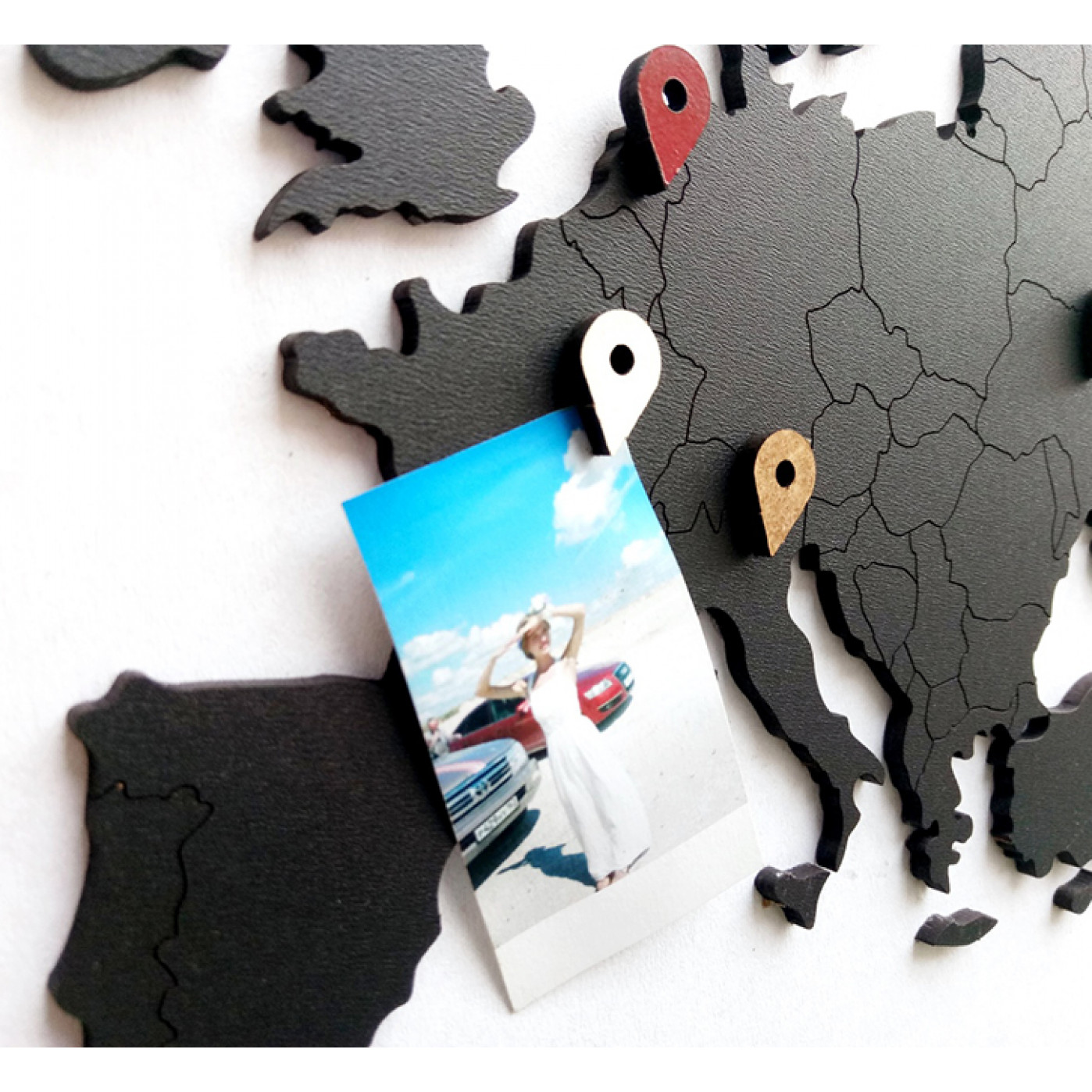 Карта мира Wall Decoration Black