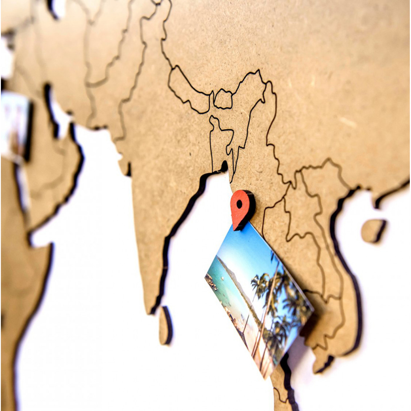 Карта мира Wall Decoration Brown