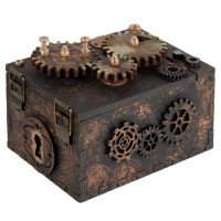 Шкатулка ручной работы с секретом Gearbox