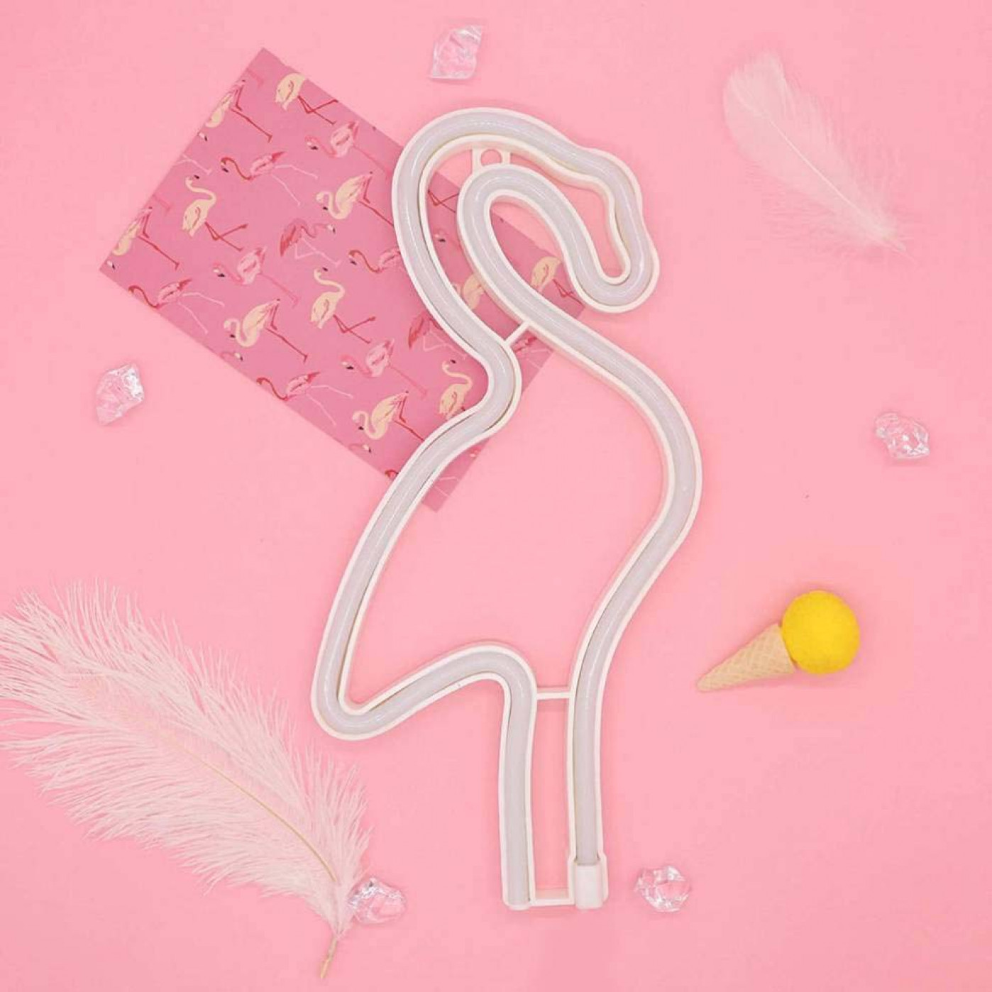 Светильник с неоновым эффектом Фламинго Светильник с неоновым эффектом Фламинго