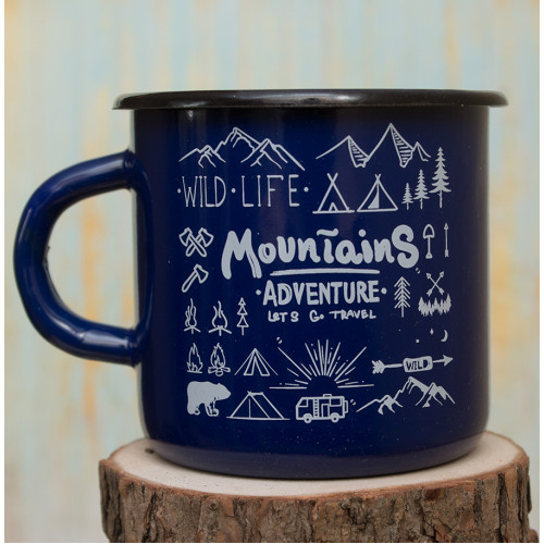 

Эмалированная кружка Mountains blue