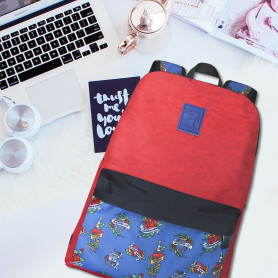 Рюкзак Татуировки на синем-2