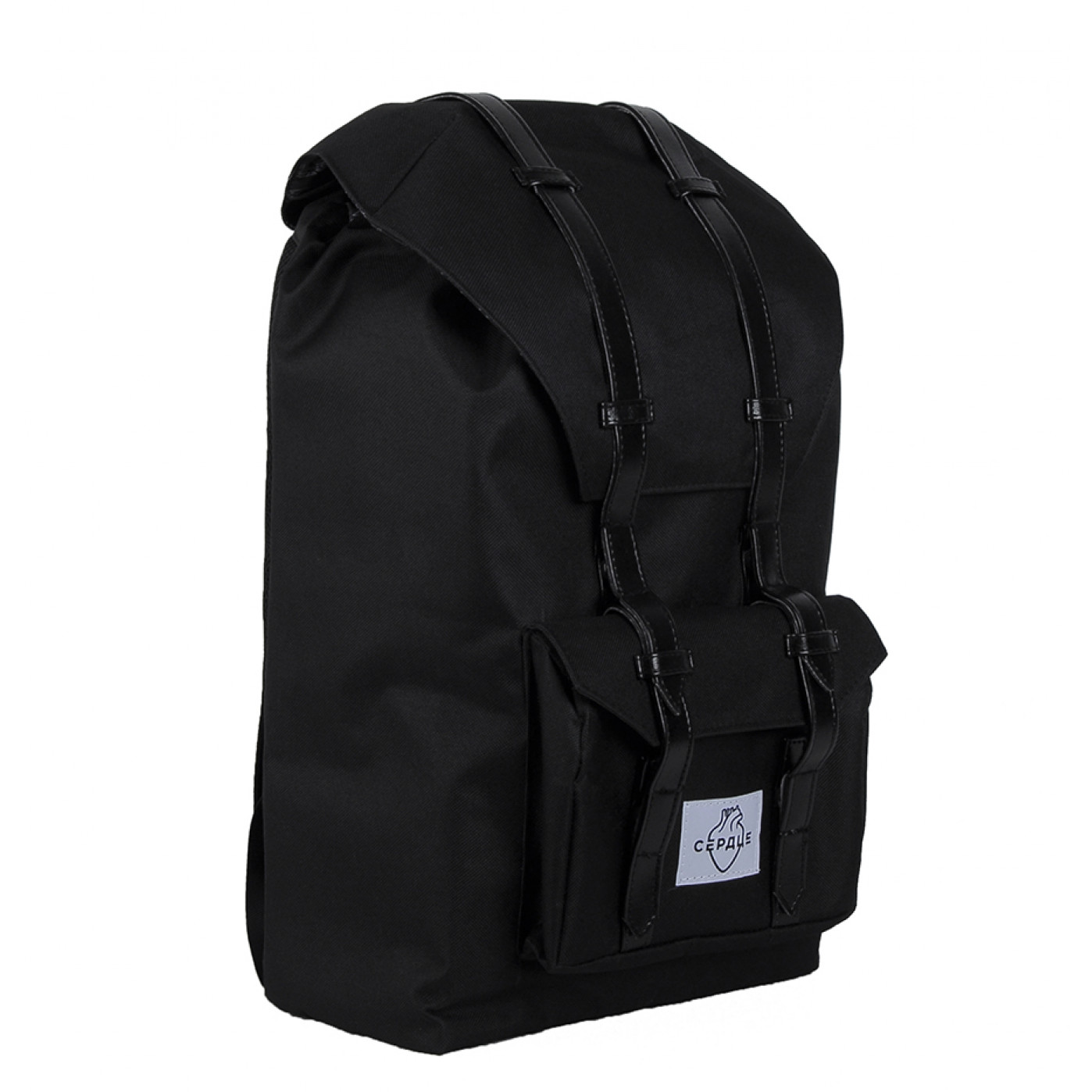 Городской рюкзак Сердце большой черный