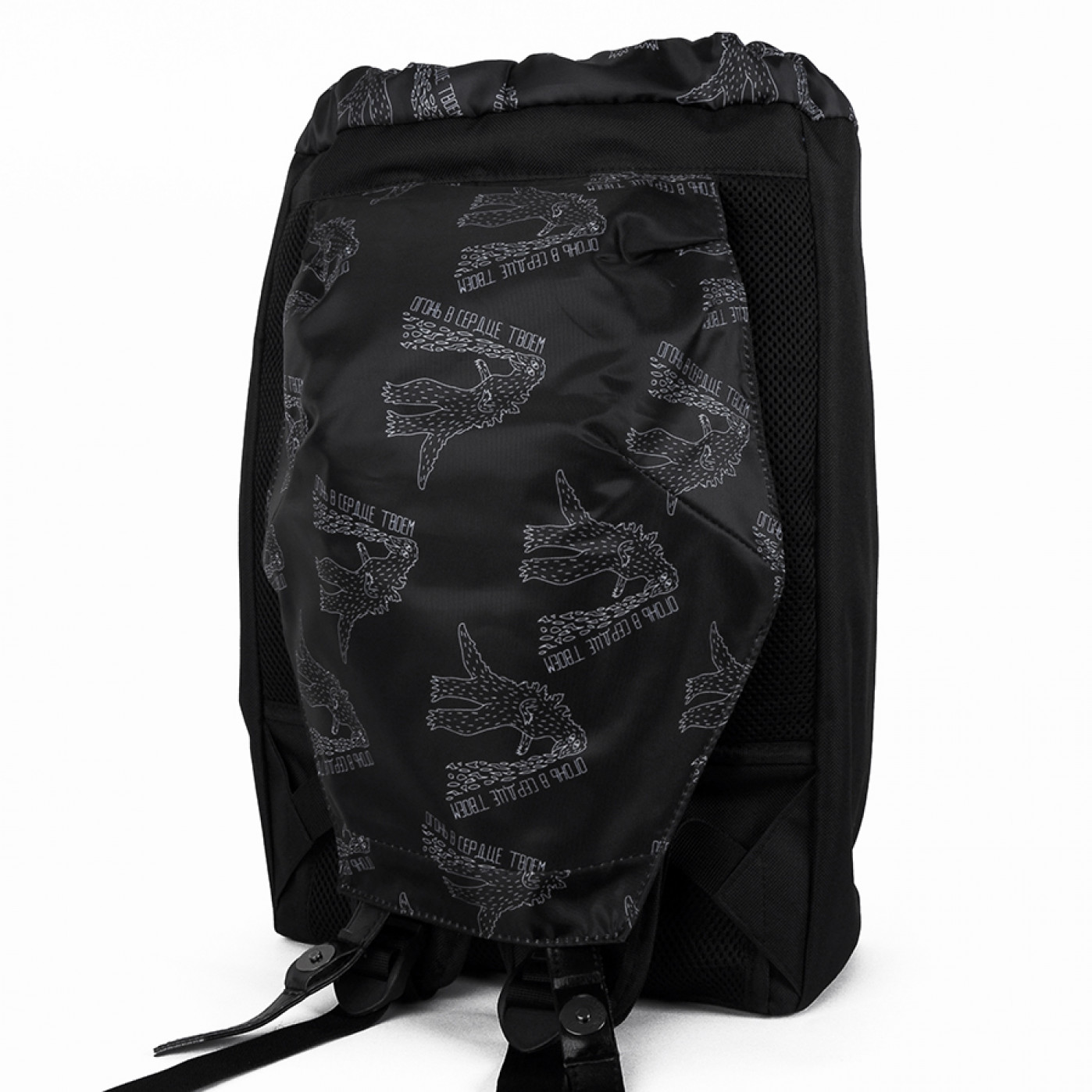 Городской рюкзак Сердце большой черный