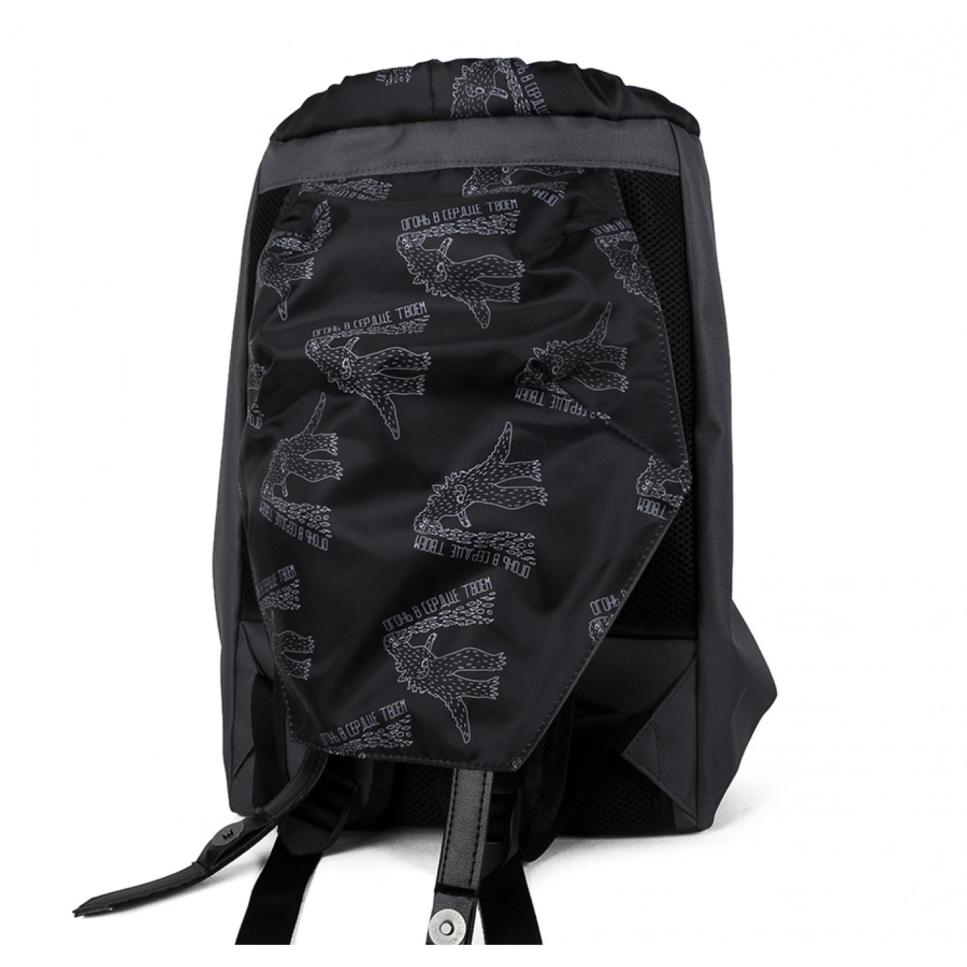 Городской рюкзак Сердце большой серый