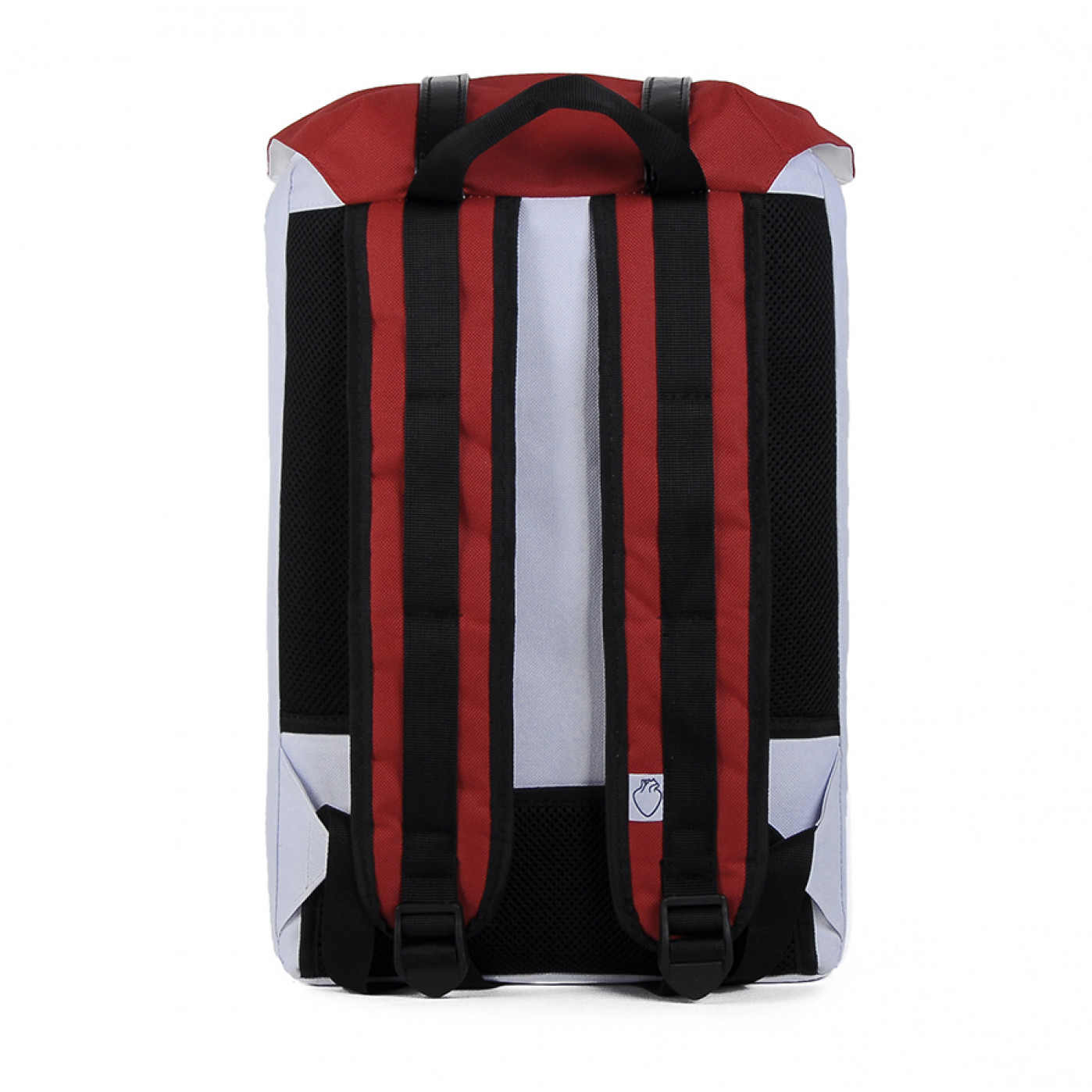 Городской рюкзак Сердце большой красный с белым