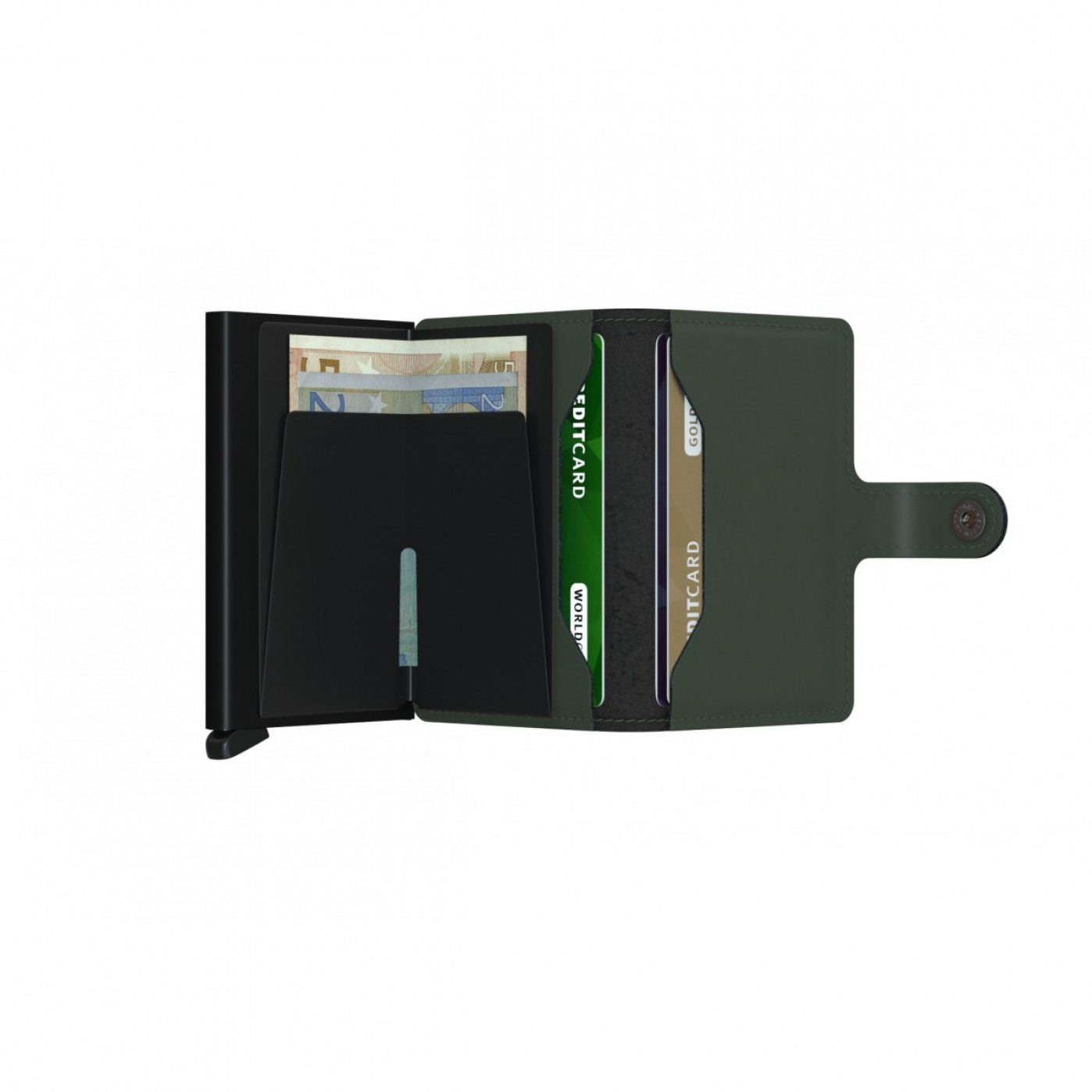 Кошелёк Secrid Miniwallet Matte green black Кошелёк Secrid Miniwallet Matte green black