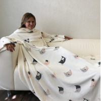 Плед с рукавами Luxury Котики