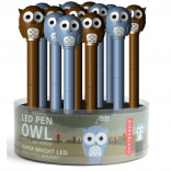 Светящаяся и ухающая ручка в виде совы Kikkerland Owl