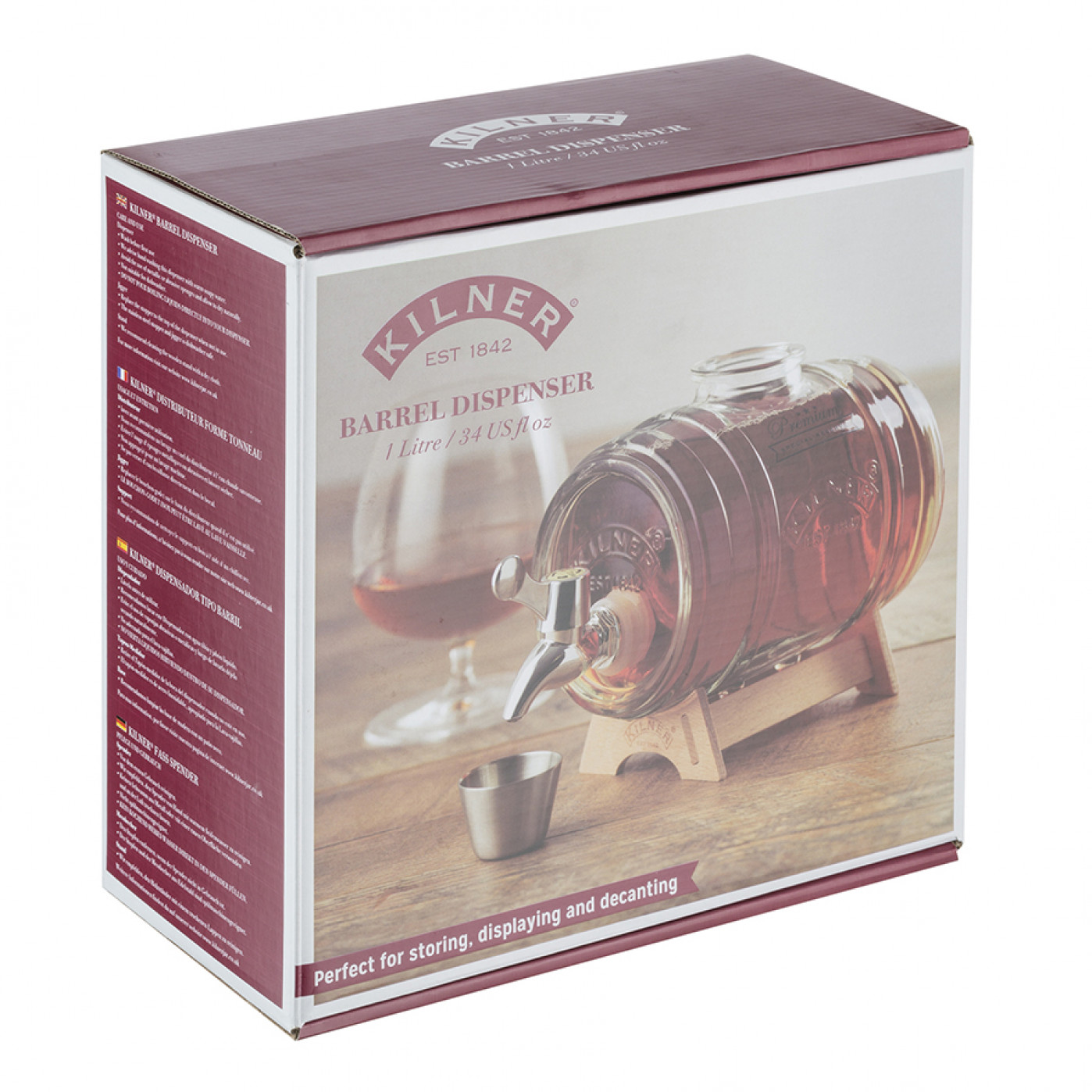 Декантер (диспенсер) для напитков Kilner Barrel 1 л. Декантер (диспенсер) для напитков Kilner Barrel 1 л.