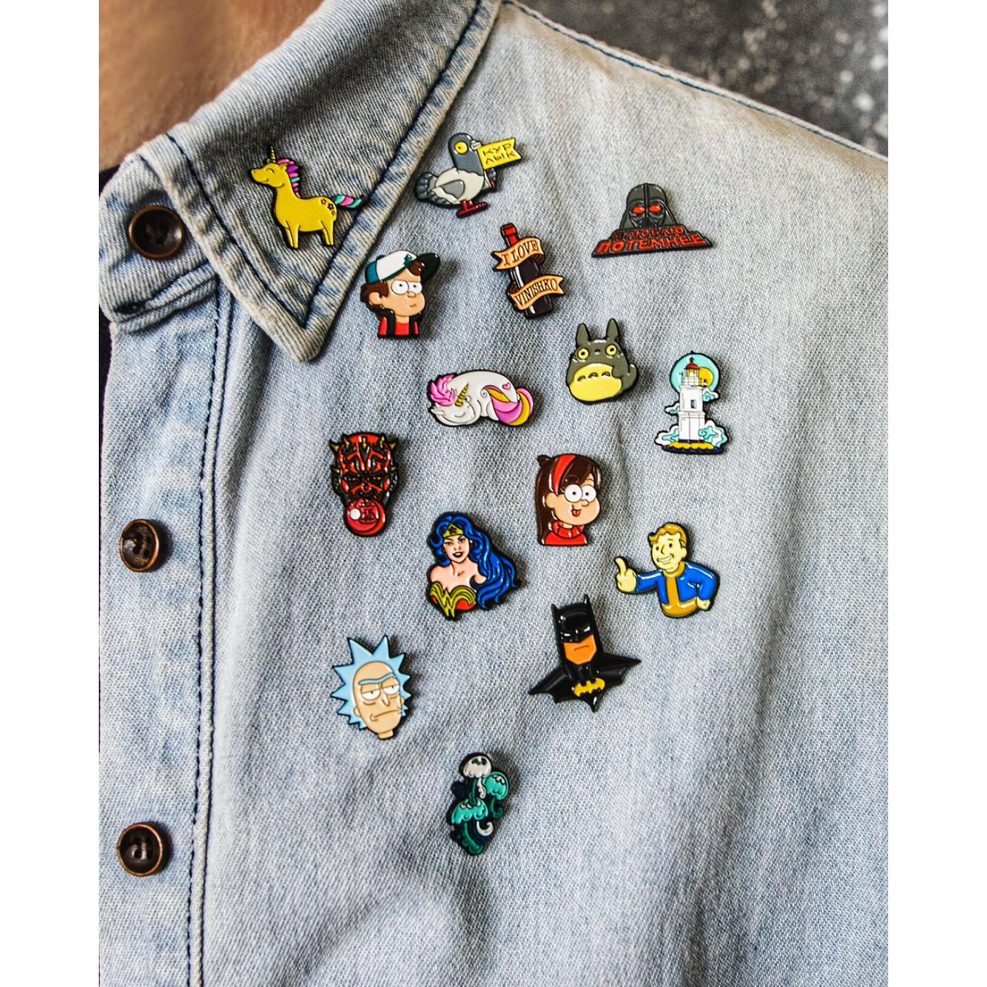 Металлический значок-пин Тоторо