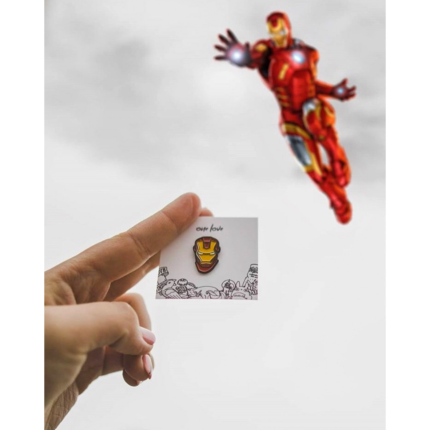 Металлический значок-пин Железный человек