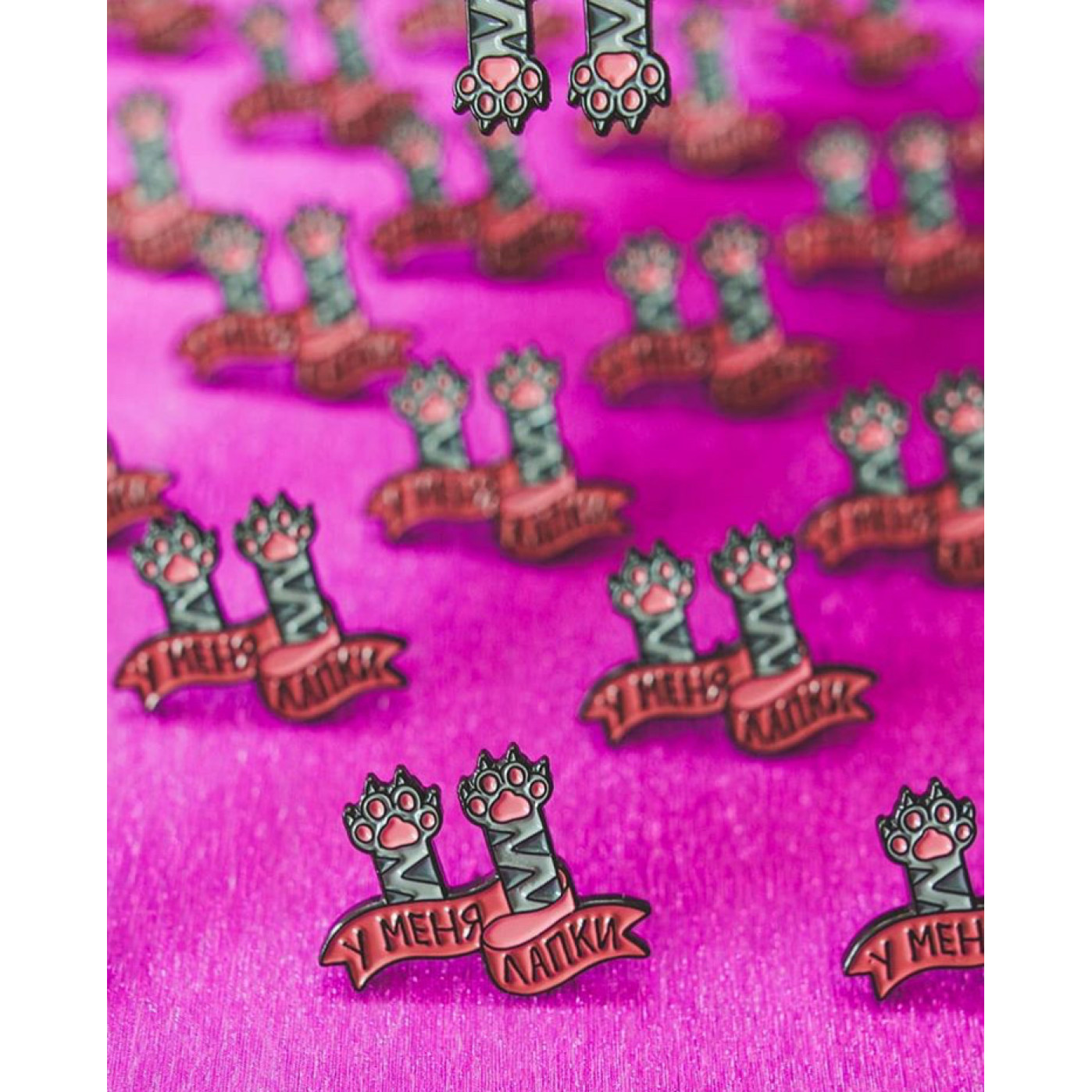 Металлический значок-пин У меня лапки