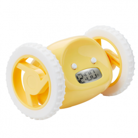 Убегающий будильник Clocky run желтый